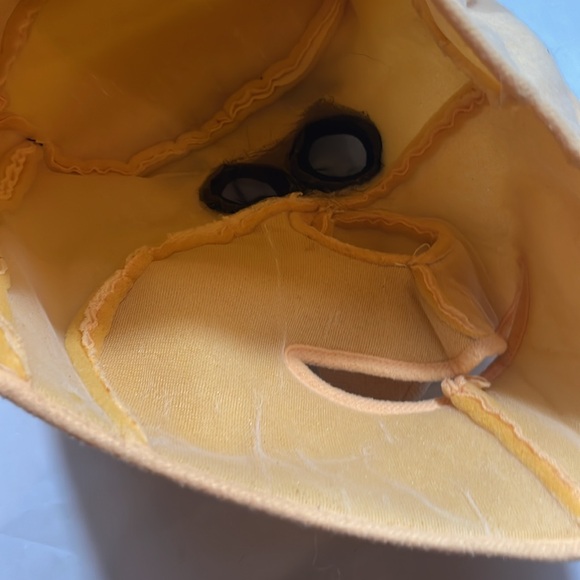 Barney Rubble FACE MASK FLINSTONES Adult size polyester plush COSTUME 1992 vtg - Picture 10 of 11